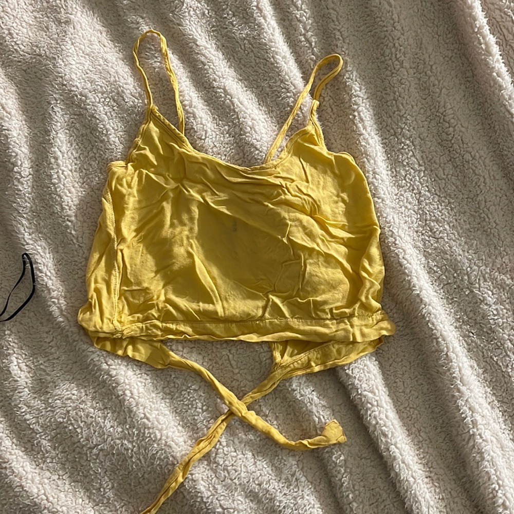 Yellow Hollister Crop Top size S